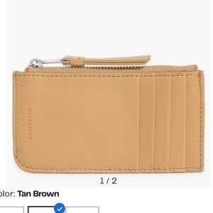 AllSaints Tan Leather Card Holder